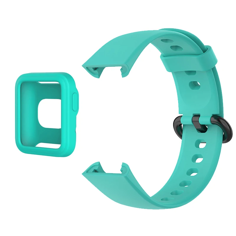 Premium Silicone Strap with Soft Case - Replacement Watchband for Xiaomi Mi Watch/Redmi/Poco