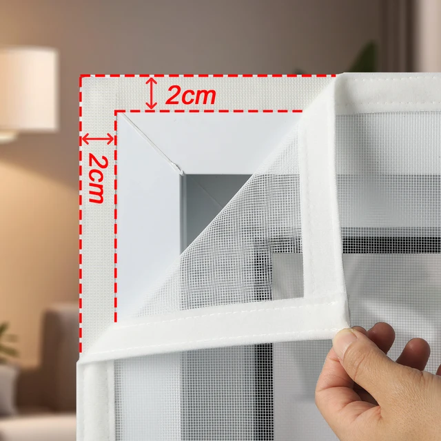Window mosquito net, summer mosquito prevention, window screen, self-adhesive mosquito net, durable 3