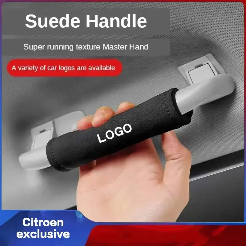 2Pc Car Interior Roof Bracciolo Pull Cover Maniglia Guanti Protezione Accessori Auto Per Citroen C3 C4 C1 E-C4 X E-C3 C5 C-Elysee