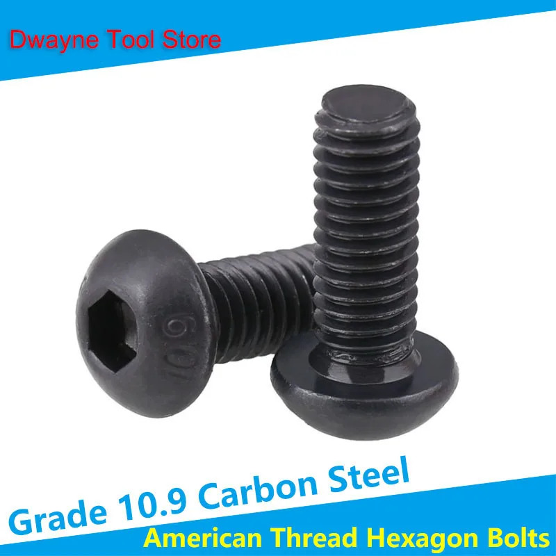 

10.9 Grade High-strength American Round Head Hexagon Screw Pan Head Bolt 【10Pcs】