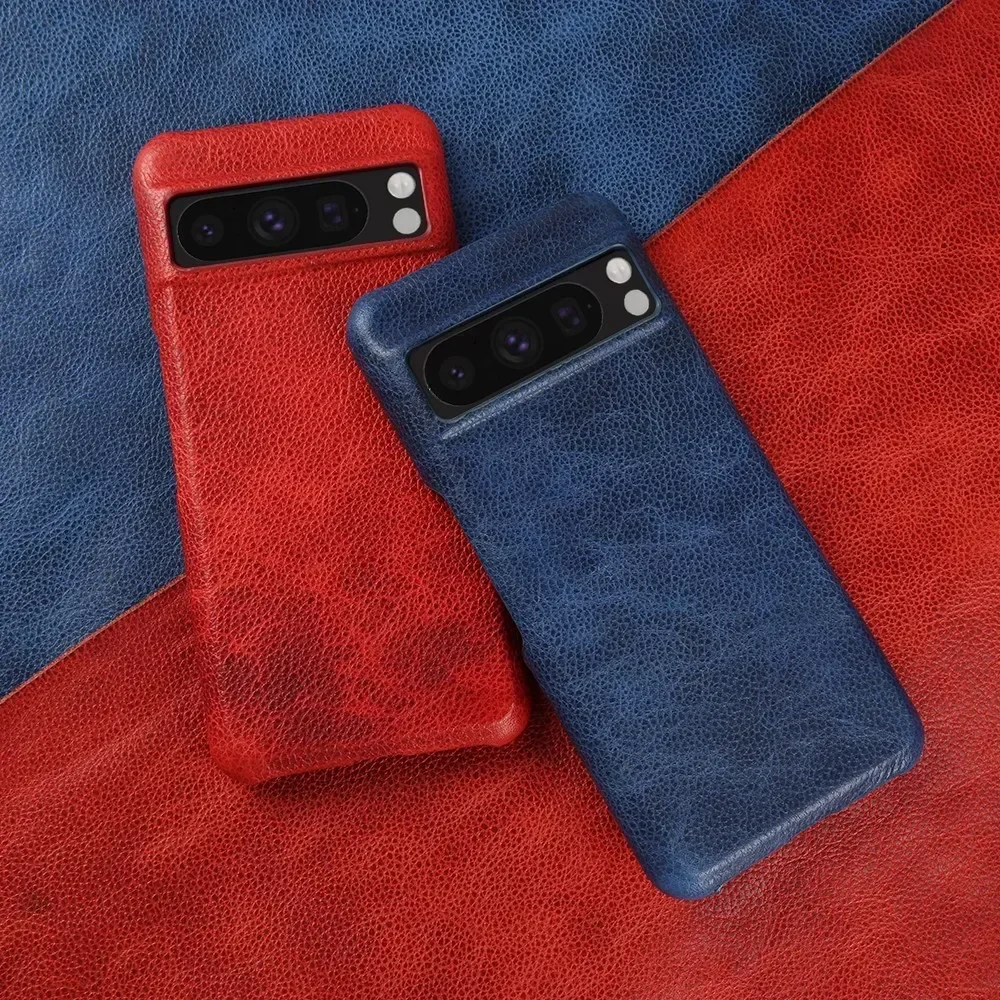 Premium Cowhide Leather Phone Cover - Durable Back Shell Protection