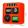 fartech 18cm mini flip clock stylish personalized office table clock 5