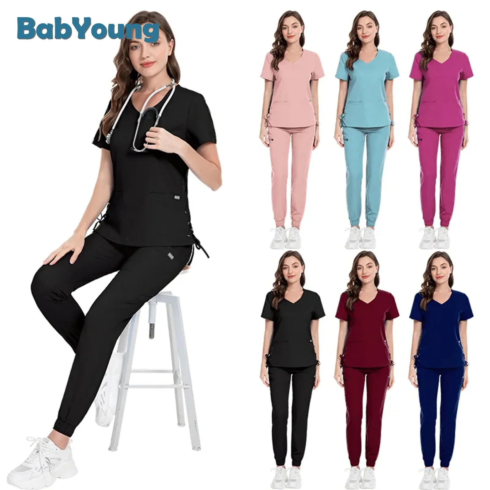 

New Operating Room Medical Uniform Scrubs Hospital Working Scrubs Set Medical Supplies Nurse Dental Surgery Suit Workwear