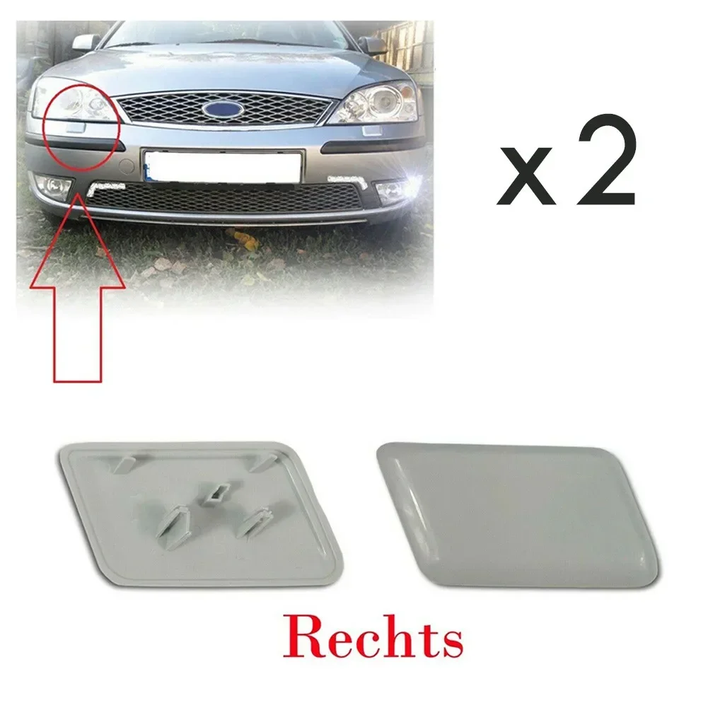 Headlight Washer Cover/Cap - Left Side For Ford Mondeo MK3 (Grey, Plastic) 7 thumbnail image