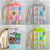 Portable 16 Grids Hanging Bag Multifunctional Pocket Hanging Storage Bag Foldable Big Wall-Mount Bags 1