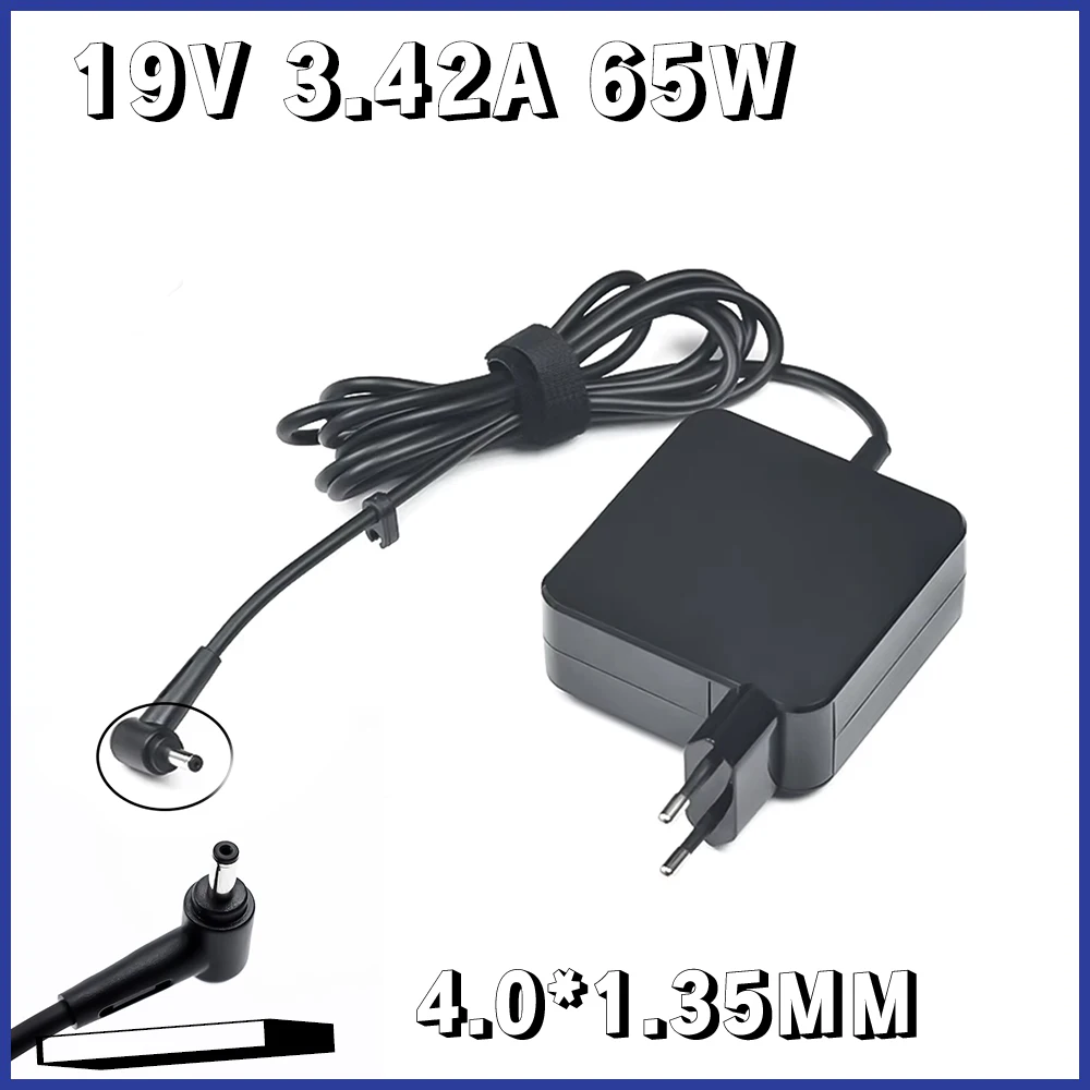 19V 3.42A 65W 4.0x1.35mm AC Adapter Laptop Charger For Asus Vivobook 15 X512 X512F X512FB X512FJ X512FL X512U X512UA X512UB