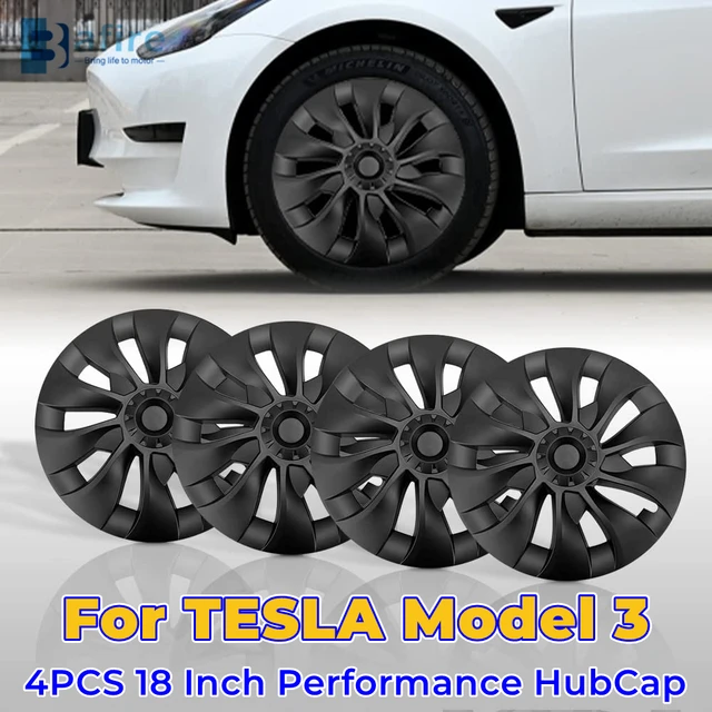 4 Stück für Tesla Modell 3 18-Zoll-Radkappen Radkappen Whirl Cap nur für  Modell 3 (2006-2010) kann nicht auf Modell 3 Highland verwendet werden -  AliExpress