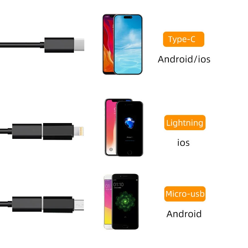 1440p HD Single/Dual Lens Endoscope Camera Android Mini Car Inspection Camera for Iphone Android Waterproof Pipeline Borescope 2