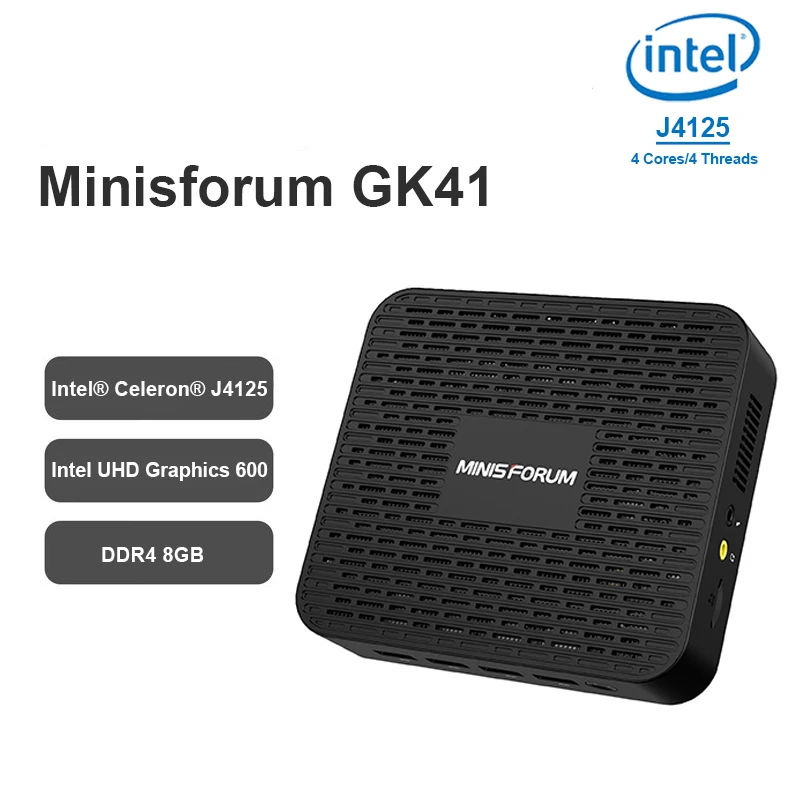 

Мини-ПК GK41, Windows 11, Intel Celeron J4125, 4 ядра, DDR4, 8 ГБ, 256 Гб SSD, Wi-Fi, 4K60Hz