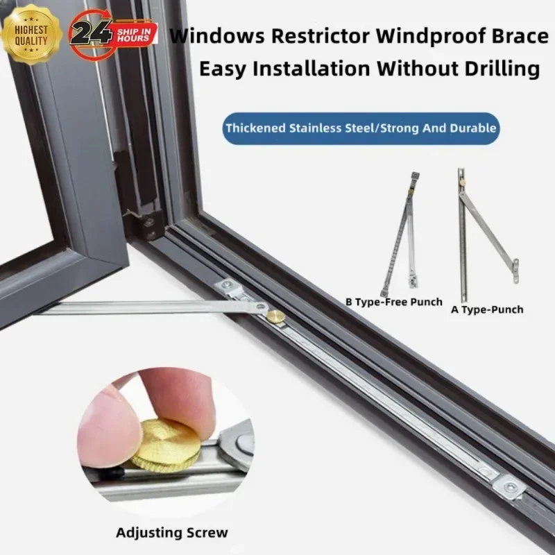 12 inch window limiter stopper sliding window child safety lock catch fittings windproof brace stopper sliding window lock window safety lock