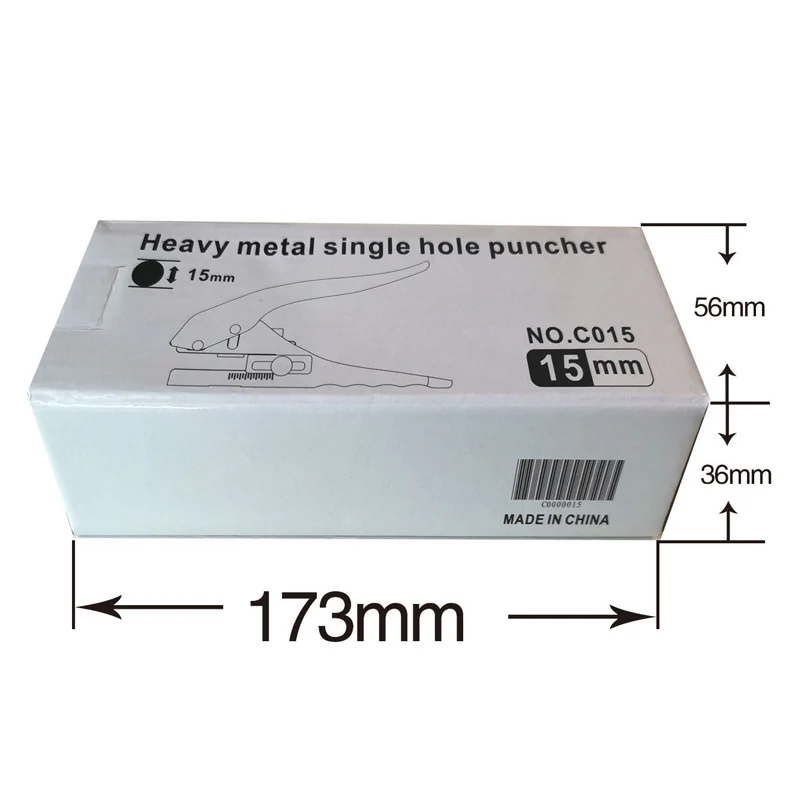 15mm Circle Hole Punch Paper Punch Hand-held Round Single Hole for ID Cards PVC Cards Badge Photos