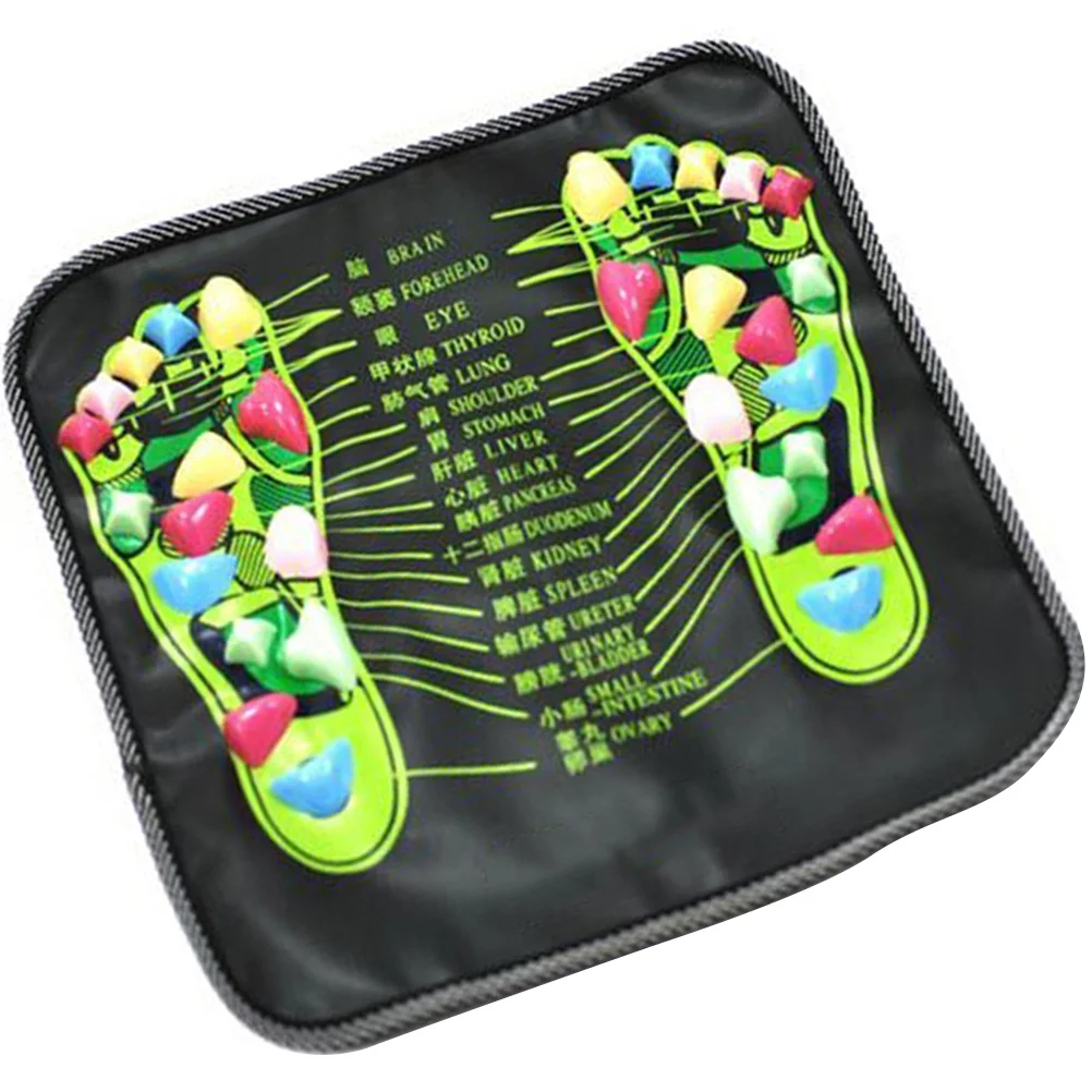 

Stone Mat Circulation Relaxing Pressure Muscle Pain Walk Feet Mat for Home Office ( Random Stones ) 34x34cm