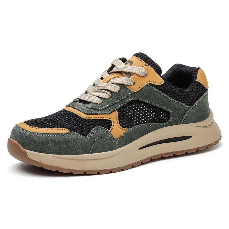 Diansen 2023 Herren Sicherheitsschuhe Neue Sommer Mesh Leichte Atmungsaktive Sneaker Pannensichere Rutschfeste Schutzarbeit_voghion.com