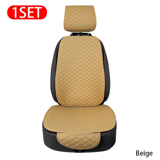 Leather Car Seat Cover Anti Slip Seat Cushion Easy to Clean Split Breathable Mat Universal Front Rear Seat Protector Covers