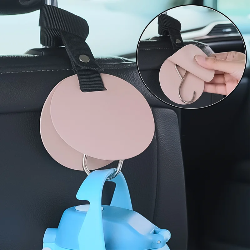 

Car Seat Back Hook Leather Hidden Hook Headrest Storage Rack Mount Car Storage Interior Accessories