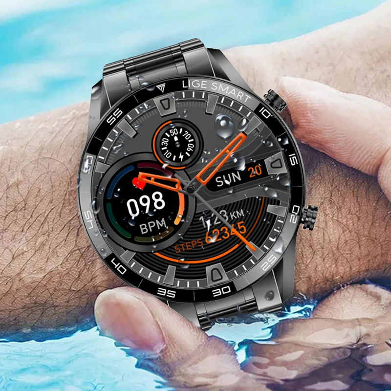 New Pro Smart Watch Men Bluetooth Call Watch Ip67 Impermeabile Sport Fitness Watch Per Android Ios Men Smart Watch Men Watch + Box