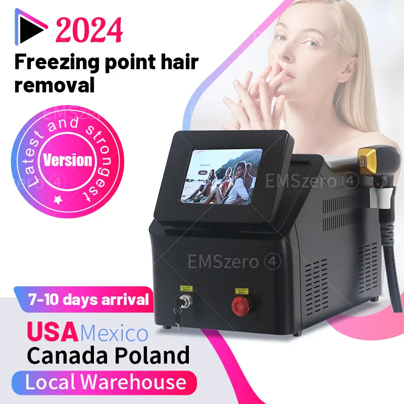 

Portable 2000W 808nm Diode Laser 755 808 1064nm Wavelength Freezing Point Painless Permanent Alexandrite Hair Removal