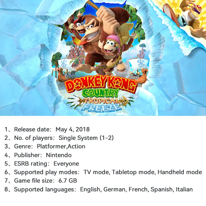 Jogo para Consola Nintendo Switch Donkey Kong Tropical Freeze - Limifield