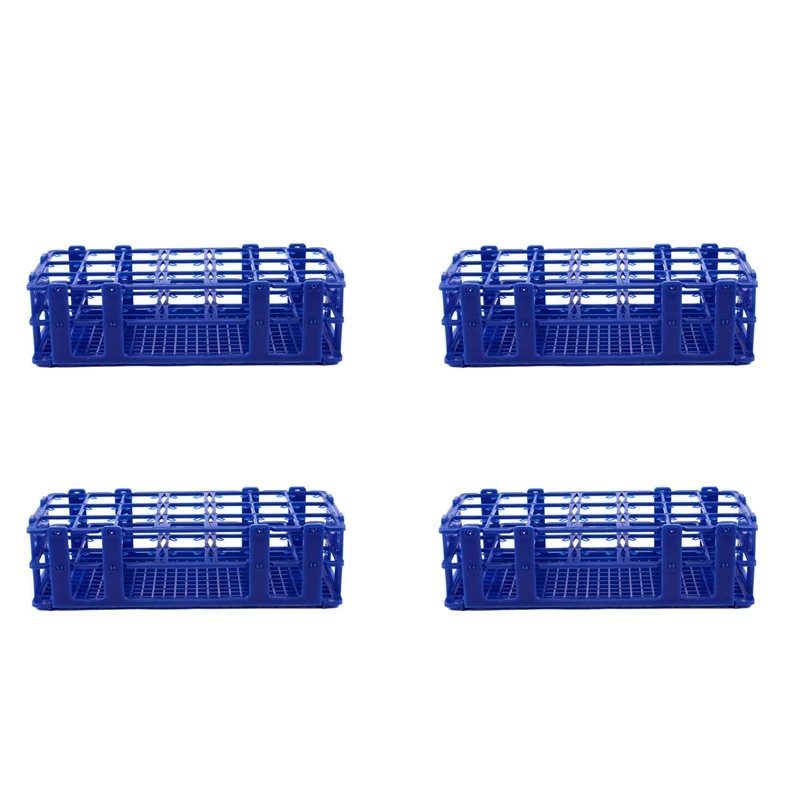 

4X Blue Plastic 21 Holes Box Rack Holder For 50ML Centrifuge Tubes