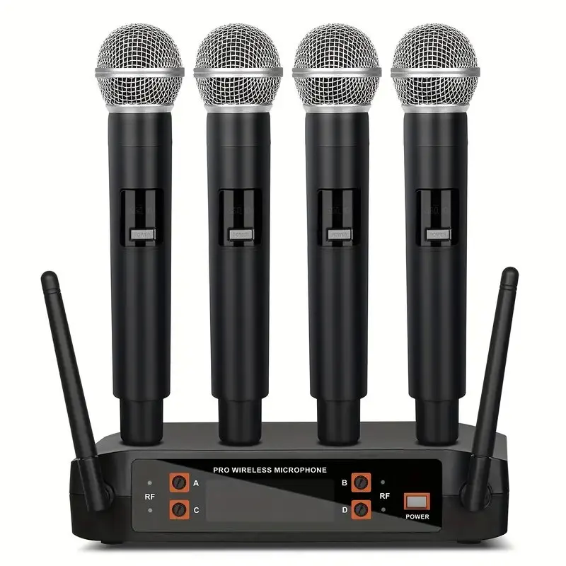 プロ仕様UHFワイヤレスマイクシステム Wireless Microphone Amazon.com: Pro UHF Wireless Microphone System, 200 Channels