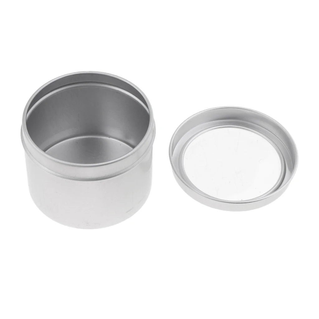 

10pcs 100ml Empty Cosmetic Pots Lip Container Jar Small Aluminum Tins with Clear Lid