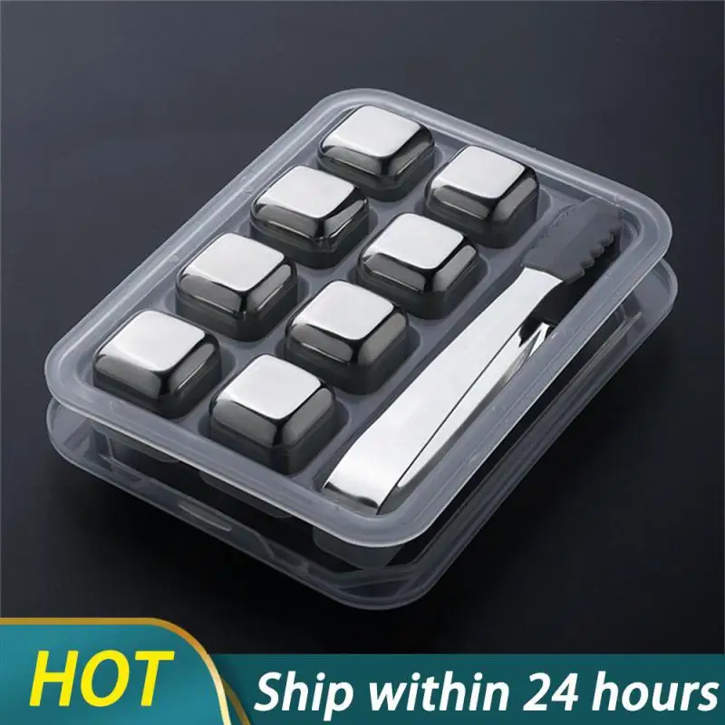 Stainless Steel Ice Cubes, Reusable Chilling Stones For Whiskey Wine, Keep Your Drink Cold Longer, SGS Test Pass