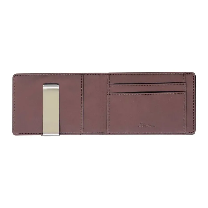 New Fashion Men's PU Leather Thin Bifold Money Clip Wallet High Quality Solid Color Female ID Credit Card Purse Cash Wallet