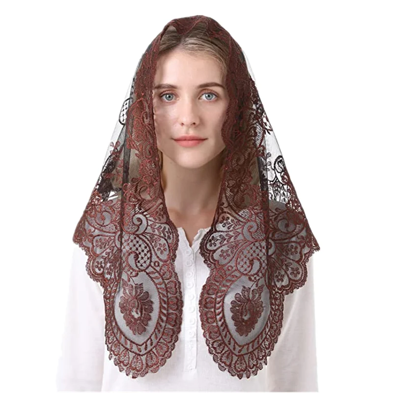 Bridal Veil Spanish Style Lace Mantilla Women Head Covering Catholic Veil Wedding Veil