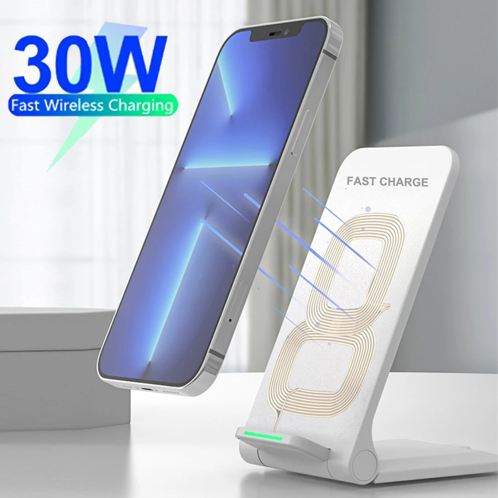 

30W NEW wireless charger phone For Samsung Galaxy s21 s20 Note 20 ultra s10 S9 S8 plus EP-NG930 Huawei P50 Pro/P40 Pro/P30 Pr