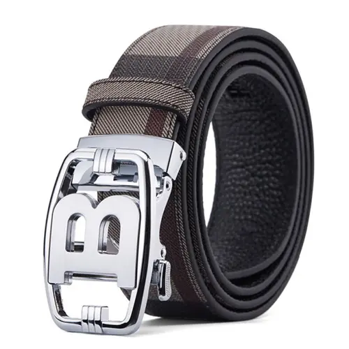 High Quality Leather Belt Men Luxury Brand Designer fashion Canvas Belts for Men Strap Male Metal Automatic Buckle Belt - Image 15