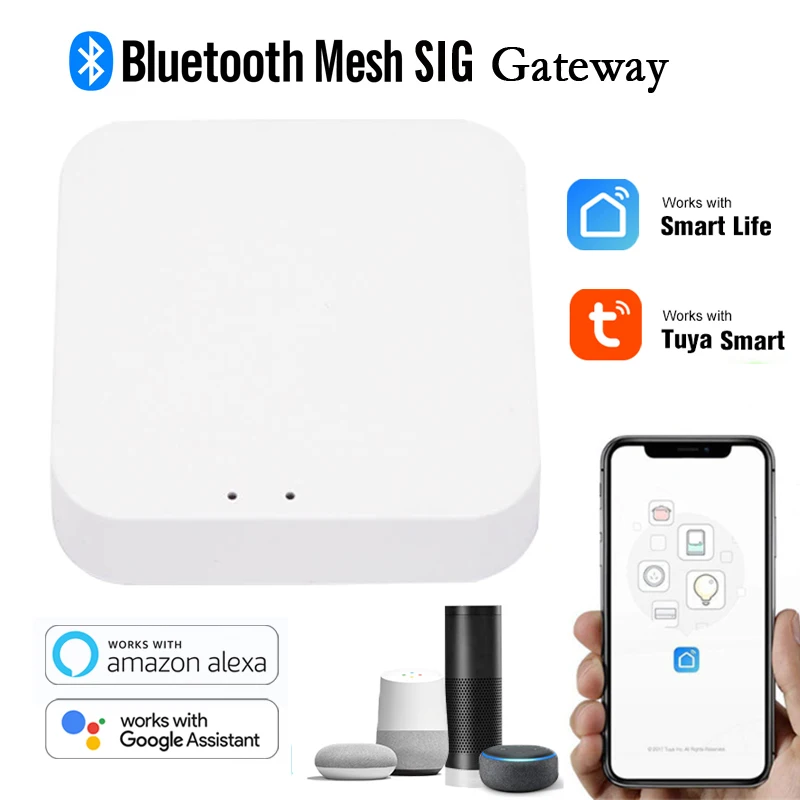 

Tuya Smart Life Bluetooth SIG Mesh Gateway Wireless Hub Home Automation Works with Alexa Google Home Siri