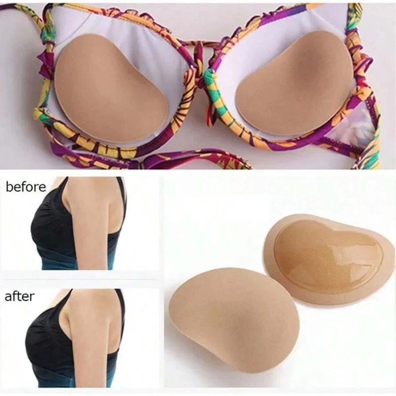 

1Pair Bikini Chest Pad Bikini Set Push Up Padded Bikinis Swimsuit Women Swimwear Women Thicker Breathable Sponge Bra Pad