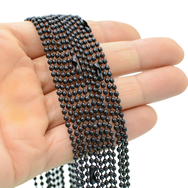 100 x Ball Chain Necklaces 24 30 Inch 1.5mm 2.4mm Bead Necklace Chain