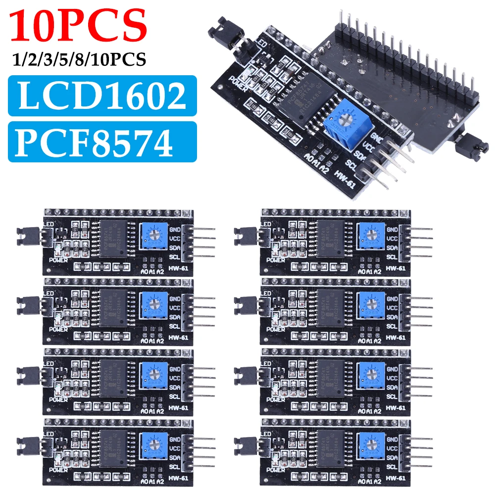 1-10PCS-PCF8574-LCD-Display-Adapter-Module-IIC-I2C-LCD1602-2004-IIC ...
