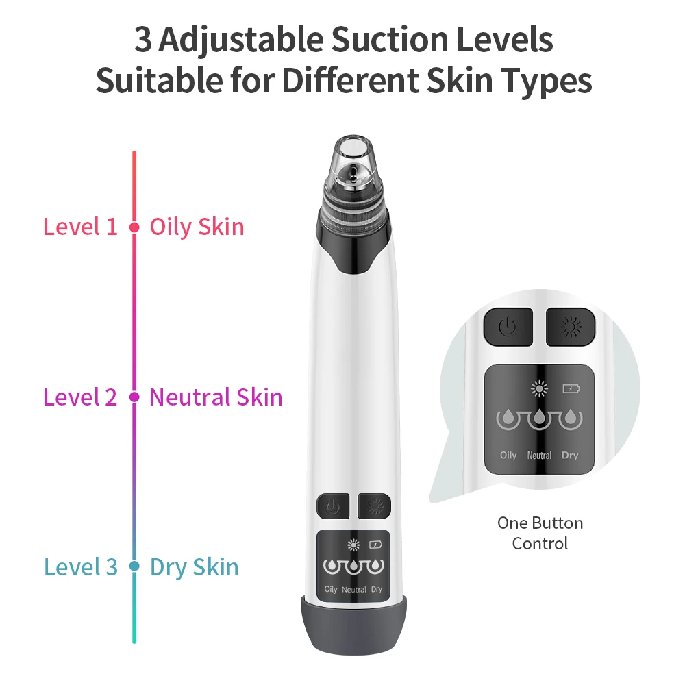 Hot Compress Electric Bubble Blackhead Remover Vacuum Suction Pore Cleaner Facial Tool Deep Clean Acne Pimple Care Extractor 3