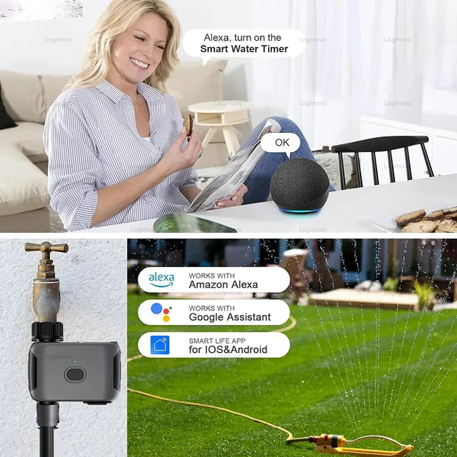 Tuya WIFI Garden Watering Timer Automatic Sprinkle Water Timer Valve Smart Home Automation Irrigation System For Alexa Google 3