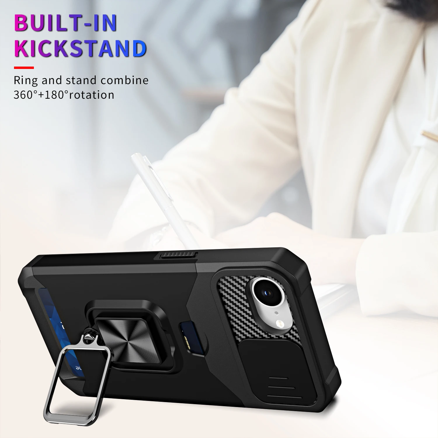 Heavy Duty Camera and Card Clip Case with Sliding Cover