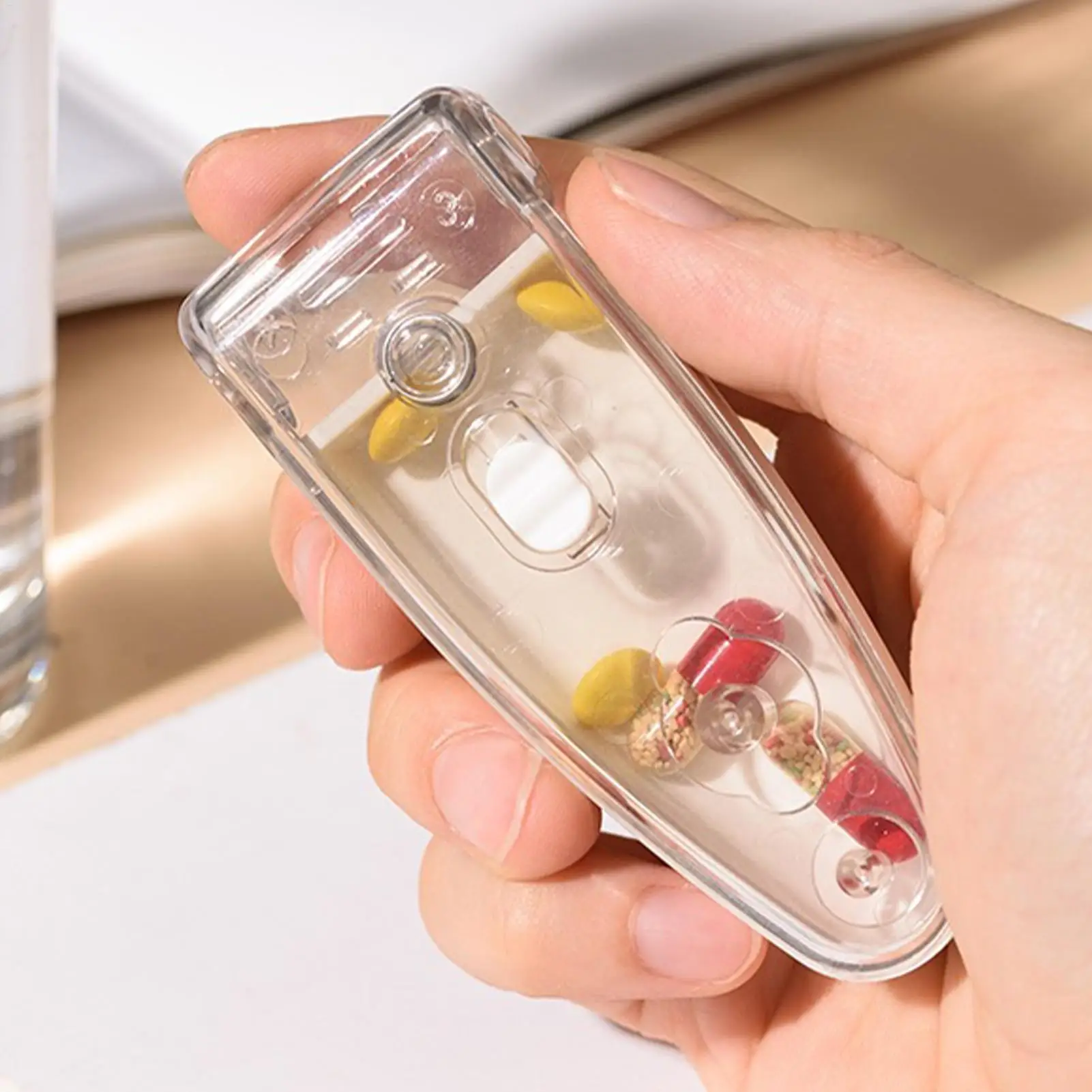 Pill Opener Portable Tablet Organizer No Contact Tablet Extractor For Elderly Seniors Weak Hands Blister Pack Home Daily