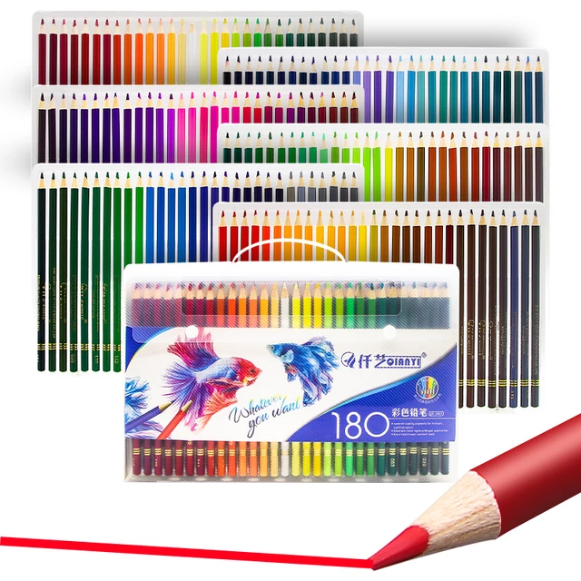 kemila 200 pcs Oil Color Pencil Wooden Watercolor Colored Pencils