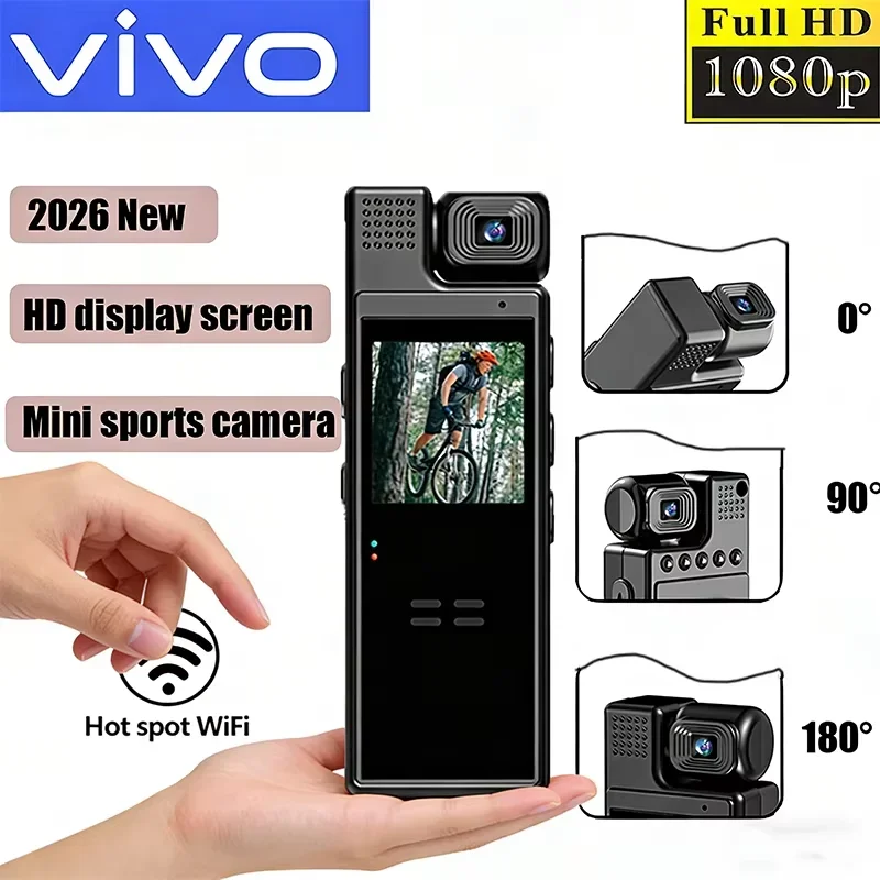 VIVO 1080P HD Action Camera Wifi Back Clip 180° Rotatable IR Night Vision Sports Cam Travel Bicycle Driver Video Recorder
