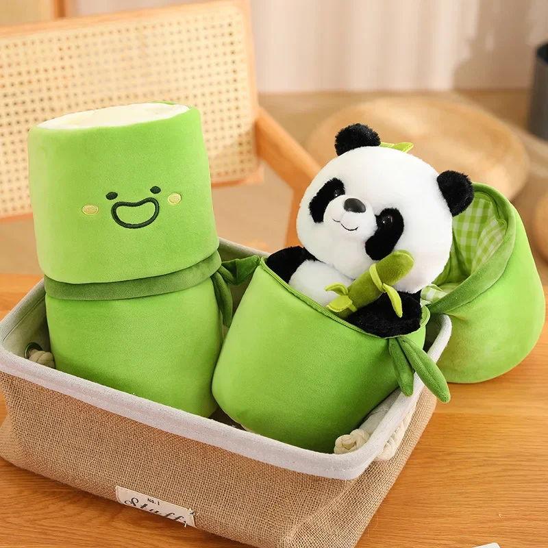 25cm Kawaii Bamboo Panda Doll Plush Doll Toy Soft Plush Plush Pillow Toy Girl Girlfriend Children Birthday Gift