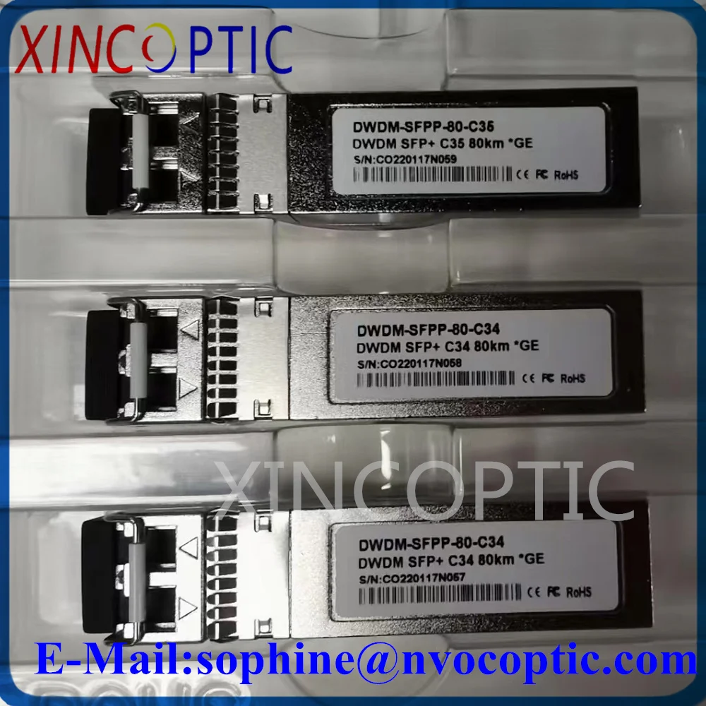 

2Pcs 10Gb/s Tunable SFP 100GHz ITU DWDM CH21-59 40KM ER SFP+ 10G DWDM C21-C59 Duplex LC Connector Fiber Optic Transceiver Module