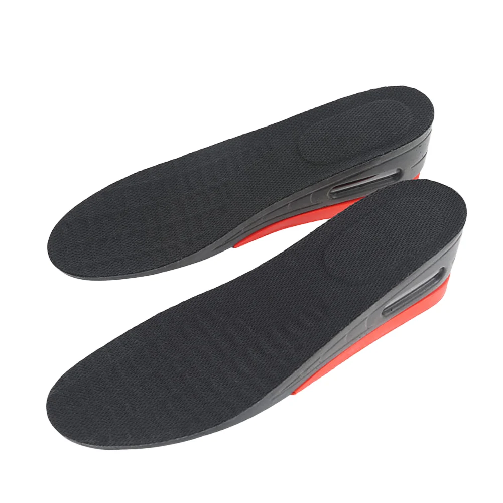 

2-Layer Air Bubble Cushion Shoe Lift Height Increase Heel Insoles Pair Taller for Men and Women Size L (Red)