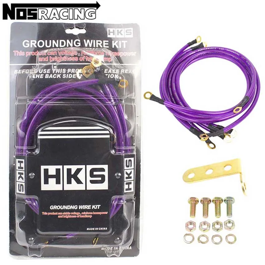 JDMRacingCarGroundingWireKitUniversal5PointEarthGroundCables