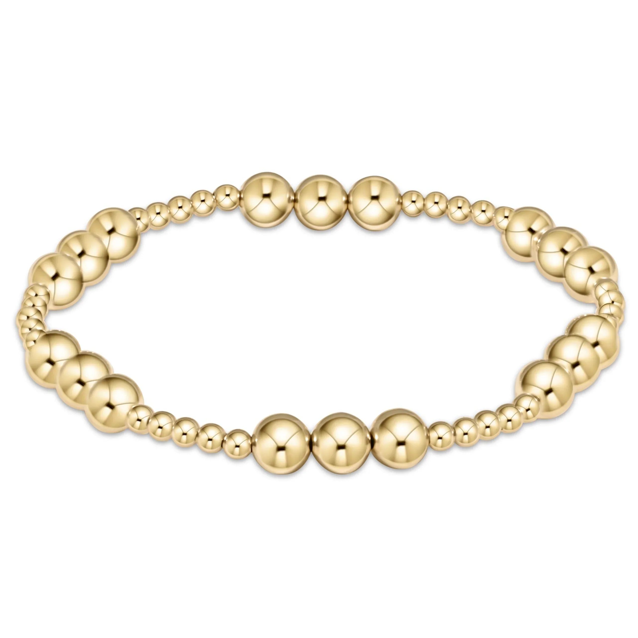KKBEAD Gold Beads Bracelet for Women 18 K Waterproof Gold Plated Beaded Bracelets Jewelry Pulseras Mujer