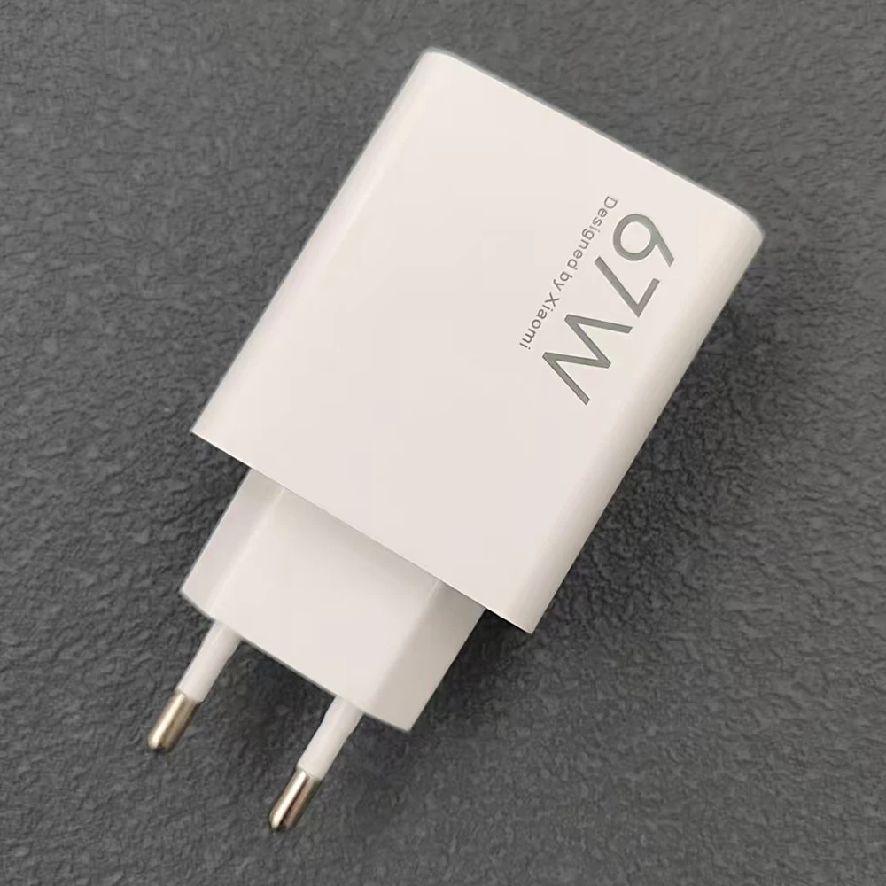 67W Turbo Fast Charging EU Charger Kit with 1M 6A Type-C Cable