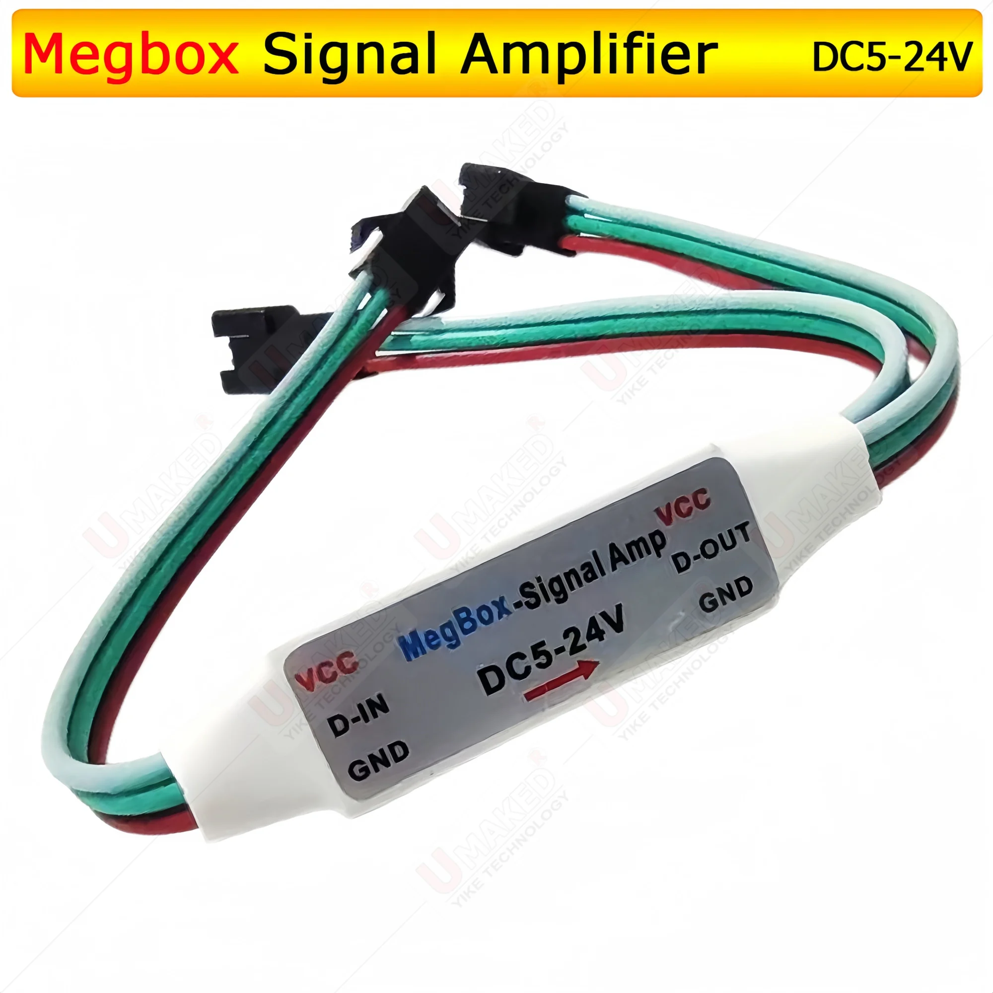 WS2811 WS2812B SK6812 3Pin 주소 지정 가능 RGBIC LED 스트립 스트링 모듈 1 2 DC5-2 용 미니 TTL 신호 LED 증폭기 리피터