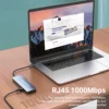 8 in 1 USB-C Hub&M.2 SSD Enclosure Support NVME&SATA ,With 4K HD,PD 100W,USB 3.0, RJ45 1000M,SD/TF Reader for Laptops Mac HP 5
