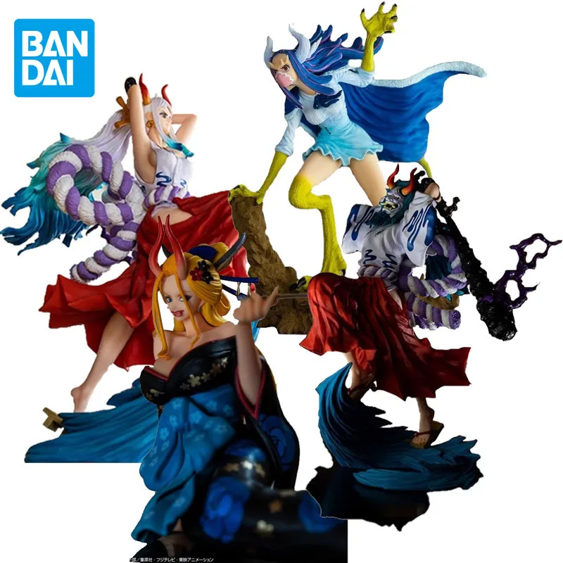 Bandai Original One Piece Reward Anime Figure Yamato Black Maria Ulti Action Figure Toys For Kids Boys Girls Modello Regalo Di Natale