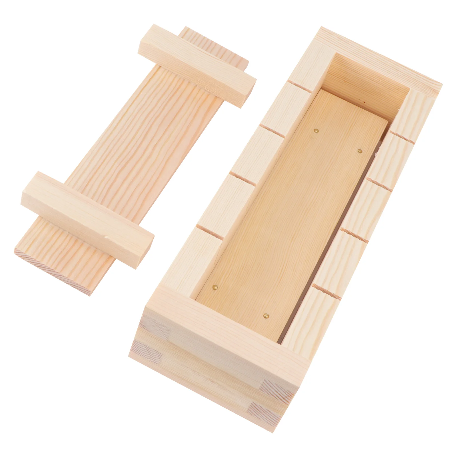 Cake Mold 12Pcs Wooden Sushi Mold Set Rectangular Nigiri Rice Maker Oshizushi Box Kitchen Gadgets Baking Pan Sushi Making Tools